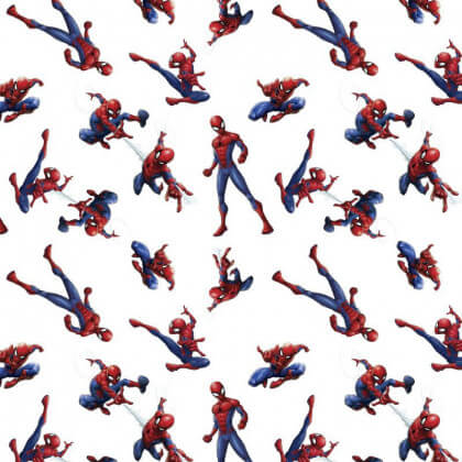 Tissu Cretonne coton motif Spiderman - oeko tex