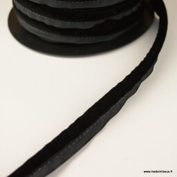 Passepoil velours 7mm coloris Noir pour l'ameublement