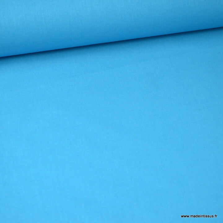 Tissu cretonne coton turquoise foncé - Oeko tex