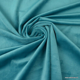 Tissu velours d'ameublement coloris Turquoise