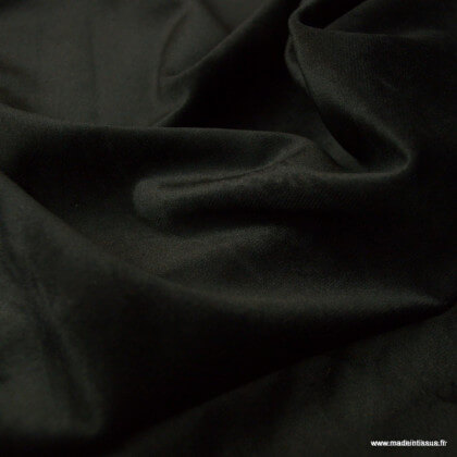Tissu velours d'ameublement coloris Noir