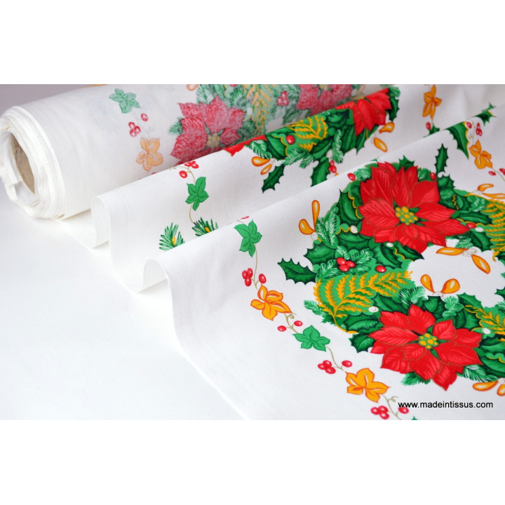 Tissu pour décoration nappes de noel x50cm