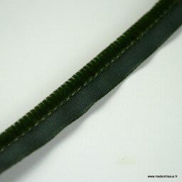 Passepoil velours 3.5mm coloris Vert pour l'ameublement