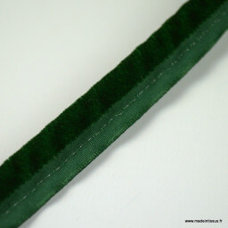 Passepoil velours 7mm coloris Vert pour l'ameublement