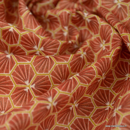 Tissu coton Riad Enduit coloris Bruschetta Oeko tex