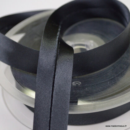 Biais satin gris Anthracite 20 mm