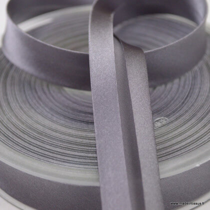 Biais satin Gris 20 mm