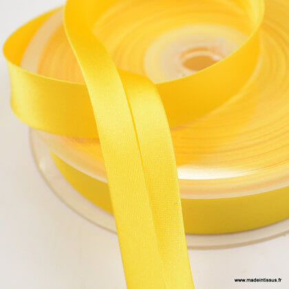 Biais satin Jaune 20 mm