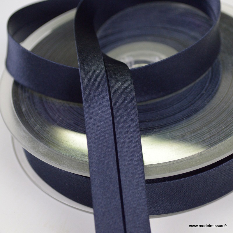 Ruban Biais Polycoton Bleu Marine Byetsa – 30 Mm × 25 M, Qualité Couture Premium