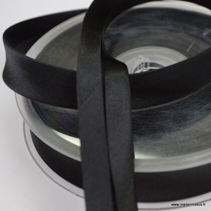 Biais satin Noir 20 mm