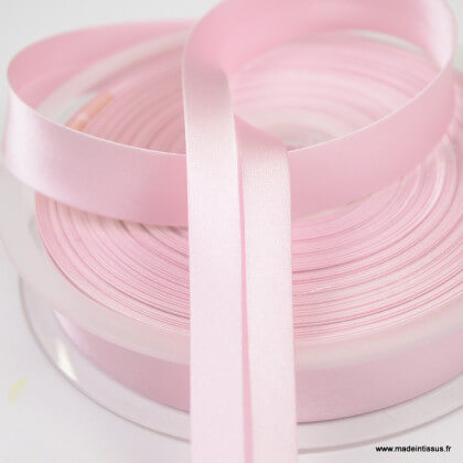 Biais satin Rose 20 mm