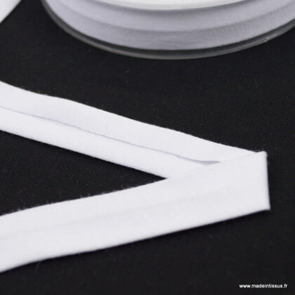 Biais jersey Blanc 18 mm