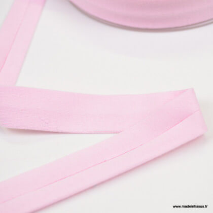 Biais jersey Rose 18 mm