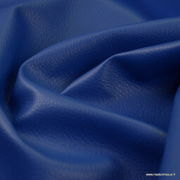 Tissu Simili cuir ameublement rigide Bleu Royal