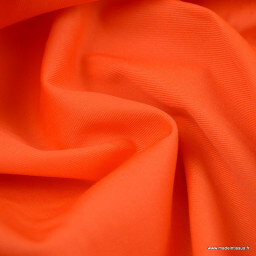 Tissu gabardine sergé coloris Orange
