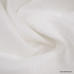 Tissu lin super soft blanc optique pour draps en grande largeur - haut de gamme