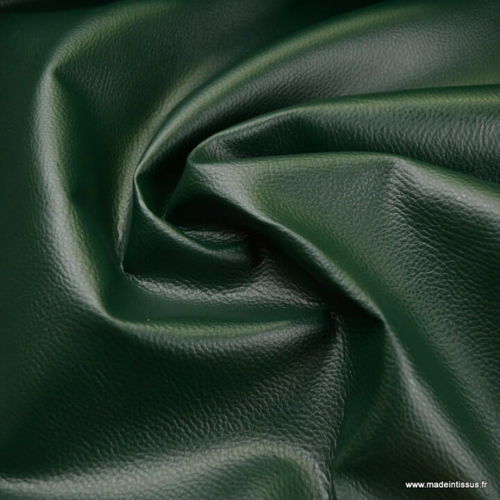 Tissu Simili cuir ameublement rigide Vert Sapin