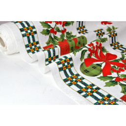 Tissu pour décoration nappes de noel x50cm