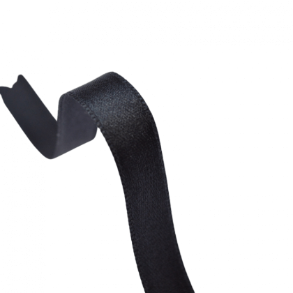 Ruban SATIN double face NOIR , 10 mm, au mètre