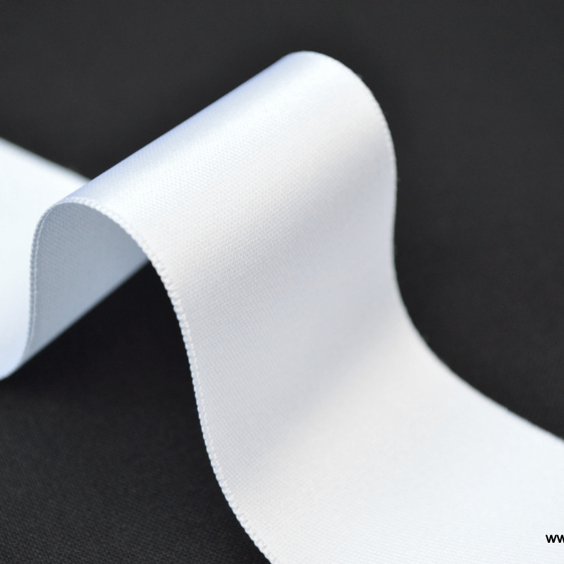 Ruban satin blanc polyester 38 mm