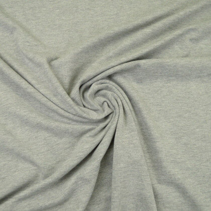Tissu jersey chiné coloris gris clair - oeko tex