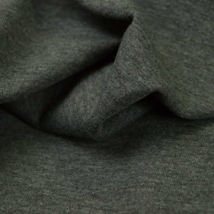 Tissu jersey chiné coloris gris foncé - oeko tex