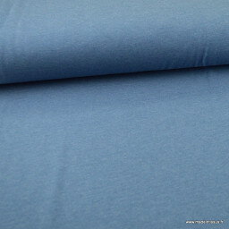 Tissu jersey chiné coloris Bleu denim - oeko tex