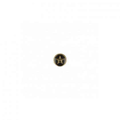 Bouton étoile Or et Noir 10mm
