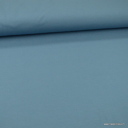 Tissu jersey Bio coloris Bleu Denim -  GOTS & Oeko tex
