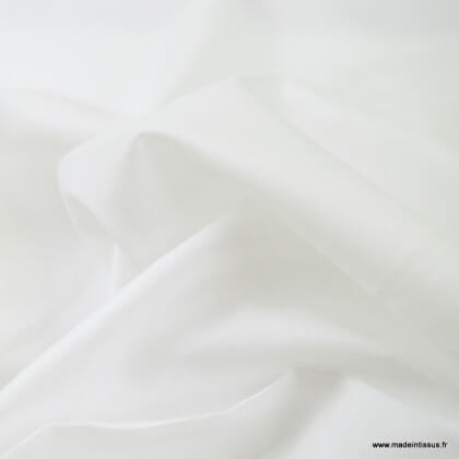 Tissu Voile de coton Blanc - Bio GOTS