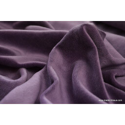 Tissu velours raser pyjamas nicky violet
