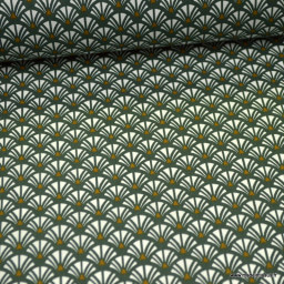 Tissu coton Yazo imprimé écailles grises - Oeko tex