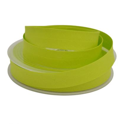 Biais replié 18 mm coton uni Vert Anis