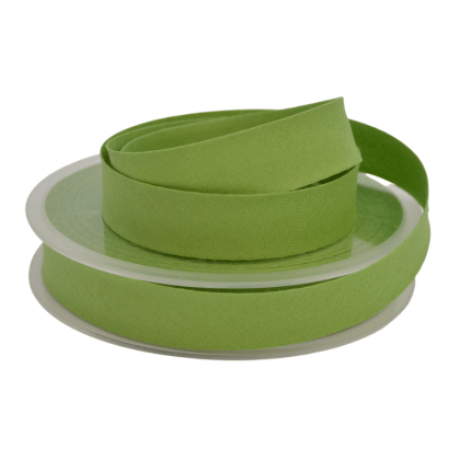 Biais replié 18 mm coton uni Vert Amande