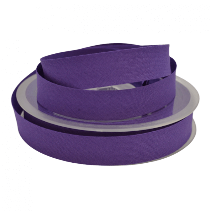 Biais replié 18 mm coton uni Violet