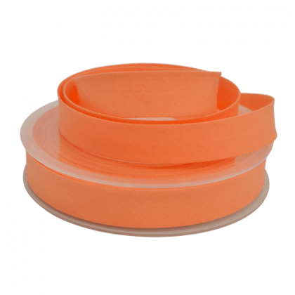Biais replié 18 mm coton uni Corail