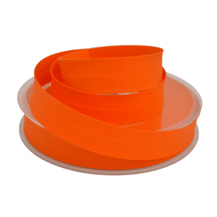Biais replié 18 mm coton uni Orange