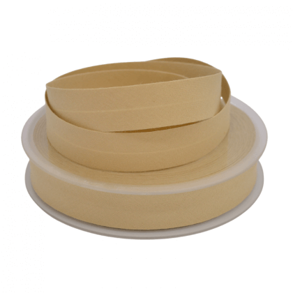 Biais replié 18 mm coton uni Beige
