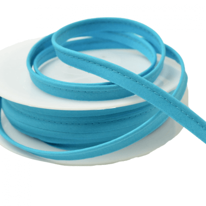 Passepoil 10 mm coton Bleu Caraibes