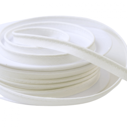 Passepoil 10 mm coton Blanc