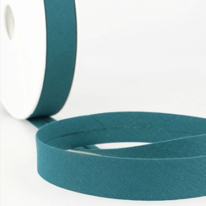 Biais replié 20 mm coton uni Paon - oeko tex