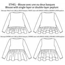 Patron Ethel - Robe/blouse du 34 au 52 - PM Pattern