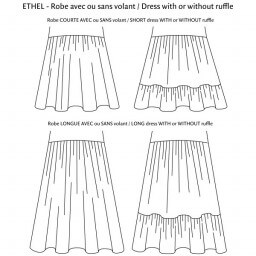 Patron Ethel - Robe/blouse du 34 au 52 - PM Pattern