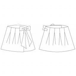 Patron Piccadilly - Jupe portefeuille à plis du 2 au 12 ans - PM Pattern
