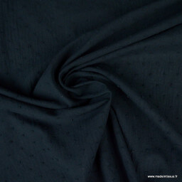 Tissu plumetis voile de coton Noir