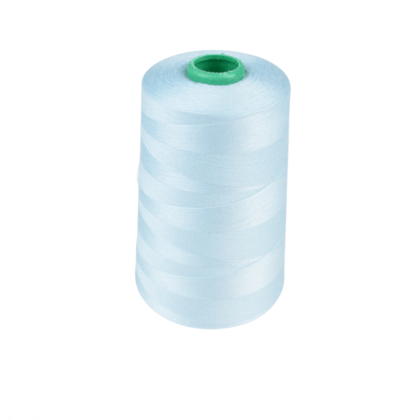 Cône de fil à coudre 100% polyester bleu ciel - 5000 m