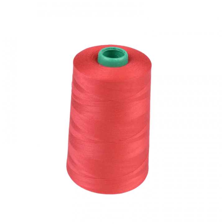 Cône de fil à coudre 100% polyester Rouge - 5000 m