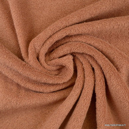 Tissu Eponge 100% coton Camel