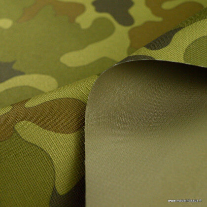 Tissu extérieur imperméable Camouflage envers PVC