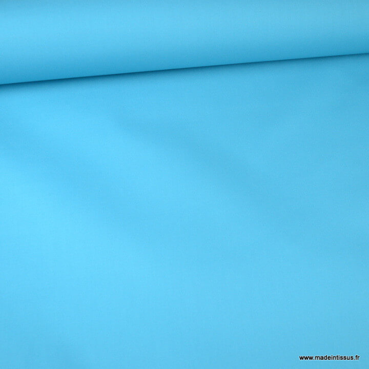 Tissu Gabardine enduite étanche turquoise.